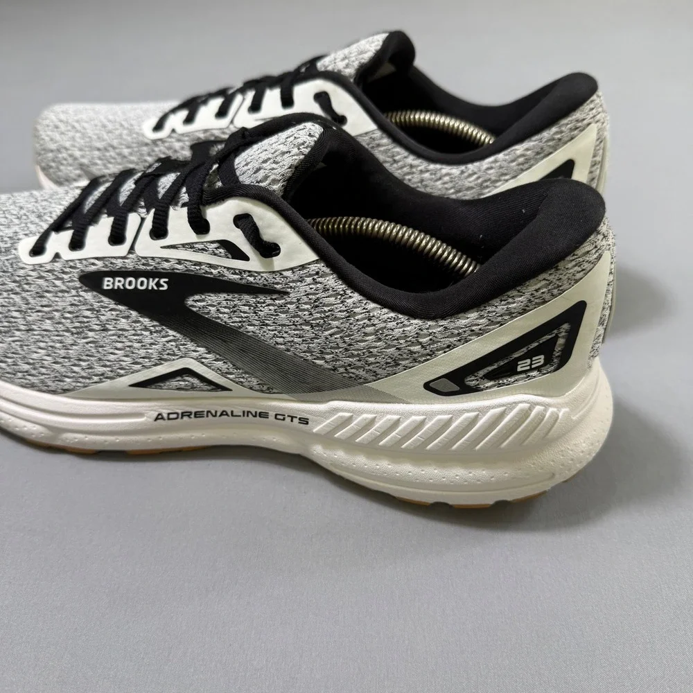 Brooks Adrenaline GTS 23 Running Shoes Mens 13 Grey White Excellent 1103911D113